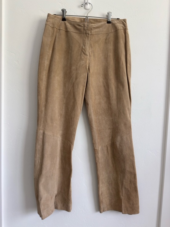 Wilson’s Leather Maxima Vintage Suede Leather Pants Tan Sz 10 - Picture 3 of 12